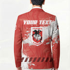 Personalised St. George Illawarra Dragons Rugby Blazer Red Dragon Mascot - Sporty Splash Art Style