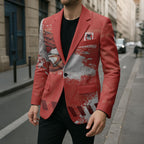 Personalised St. George Illawarra Dragons Rugby Blazer Red Dragon Mascot - Sporty Splash Art Style