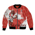 Personalised St. George Illawarra Dragons Rugby Bomber Jacket Red Dragon Mascot - Sporty Splash Art Style