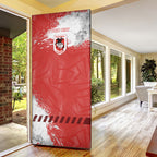Personalised St. George Illawarra Dragons Rugby Door Cover Red Dragon Mascot - Sporty Splash Art Style