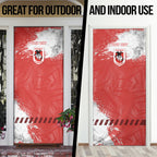 Personalised St. George Illawarra Dragons Rugby Door Cover Red Dragon Mascot - Sporty Splash Art Style