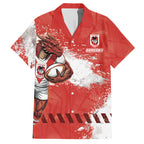 Personalised St. George Illawarra Dragons Rugby Hawaiian Shirt Red Dragon Mascot - Sporty Splash Art Style