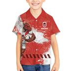 Personalised St. George Illawarra Dragons Rugby Hawaiian Shirt Red Dragon Mascot - Sporty Splash Art Style