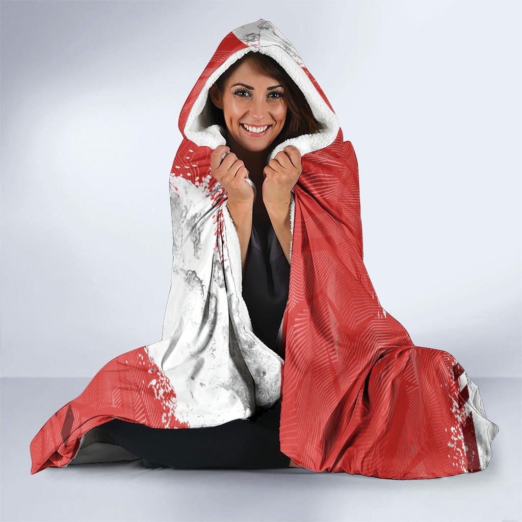 Personalised St. George Illawarra Dragons Rugby Hooded Blanket Red Dragon Mascot - Sporty Splash Art Style