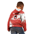 Personalised St. George Illawarra Dragons Rugby Kid Hoodie Red Dragon Mascot - Sporty Splash Art Style