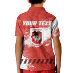 Personalised St. George Illawarra Dragons Rugby Kid Polo Shirt Red Dragon Mascot - Sporty Splash Art Style