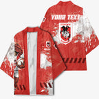 Personalised St. George Illawarra Dragons Rugby Kimono Red Dragon Mascot - Sporty Splash Art Style