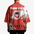 Personalised St. George Illawarra Dragons Rugby Kimono Red Dragon Mascot - Sporty Splash Art Style