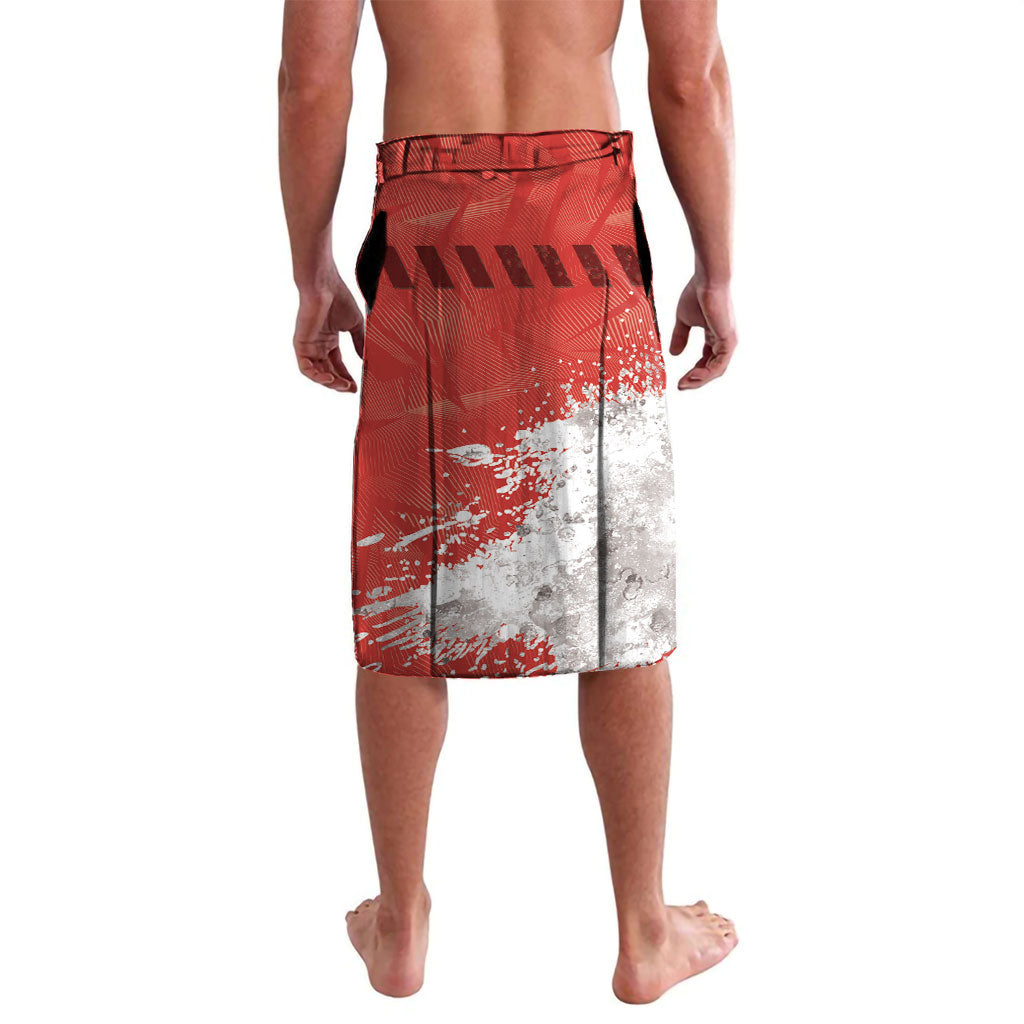 Personalised St. George Illawarra Dragons Rugby Lavalava Red Dragon Mascot - Sporty Splash Art Style