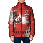 Personalised St. George Illawarra Dragons Rugby Padded Jacket Red Dragon Mascot - Sporty Splash Art Style