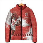 Personalised St. George Illawarra Dragons Rugby Padded Jacket Red Dragon Mascot - Sporty Splash Art Style