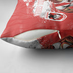 Personalised St. George Illawarra Dragons Rugby Pillow Cover Red Dragon Mascot - Sporty Splash Art Style