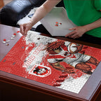 Personalised St. George Illawarra Dragons Rugby Puzzle Red Dragon Mascot - Sporty Splash Art Style