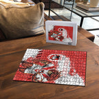 Personalised St. George Illawarra Dragons Rugby Puzzle Red Dragon Mascot - Sporty Splash Art Style