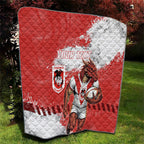 Personalised St. George Illawarra Dragons Rugby Quilt Red Dragon Mascot - Sporty Splash Art Style