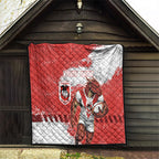 Personalised St. George Illawarra Dragons Rugby Quilt Red Dragon Mascot - Sporty Splash Art Style