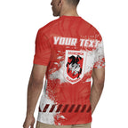 Personalised St. George Illawarra Dragons Rugby Rugby Jersey Red Dragon Mascot - Sporty Splash Art Style