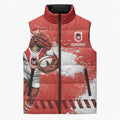 Personalised St. George Illawarra Dragons Rugby Sleeveless Puffer Jacket Red Dragon Mascot - Sporty Splash Art Style