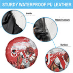 Personalised St. George Illawarra Dragons Rugby Spare Tire Cover Red Dragon Mascot - Sporty Splash Art Style