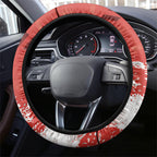 St. George Illawarra Dragons Rugby Steering Wheel Cover Red Dragon Mascot - Sporty Splash Art Style