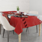Personalised St. George Illawarra Dragons Rugby Tablecloth Red Dragon Mascot - Sporty Splash Art Style