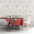 Personalised St. George Illawarra Dragons Rugby Tablecloth Red Dragon Mascot - Sporty Splash Art Style