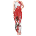 Personalised St. George Illawarra Dragons Rugby Tank Maxi Dress Red Dragon Mascot - Sporty Splash Art Style