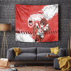 Personalised St. George Illawarra Dragons Rugby Tapestry Red Dragon Mascot - Sporty Splash Art Style