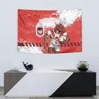 Personalised St. George Illawarra Dragons Rugby Tapestry Red Dragon Mascot - Sporty Splash Art Style