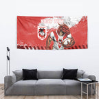 Personalised St. George Illawarra Dragons Rugby Tapestry Red Dragon Mascot - Sporty Splash Art Style