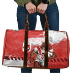 Personalised St. George Illawarra Dragons Rugby Travel Bag Red Dragon Mascot - Sporty Splash Art Style