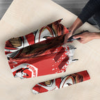 Personalised St. George Illawarra Dragons Rugby Umbrella Red Dragon Mascot - Sporty Splash Art Style
