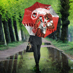 Personalised St. George Illawarra Dragons Rugby Umbrella Red Dragon Mascot - Sporty Splash Art Style