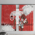 Personalised St. George Illawarra Dragons Rugby Window Curtain Red Dragon Mascot - Sporty Splash Art Style