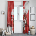 Personalised St. George Illawarra Dragons Rugby Window Curtain Red Dragon Mascot - Sporty Splash Art Style