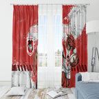 Personalised St. George Illawarra Dragons Rugby Window Curtain Red Dragon Mascot - Sporty Splash Art Style
