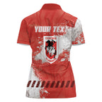 Personalised St. George Illawarra Dragons Rugby Women Polo Shirt Red Dragon Mascot - Sporty Splash Art Style