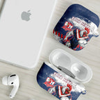 Personalized Sydney Roosters Rugby AirPods Case Rooster Mascot - Sporty Splash Art Style