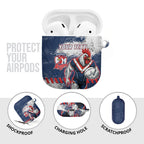 Personalized Sydney Roosters Rugby AirPods Case Rooster Mascot - Sporty Splash Art Style