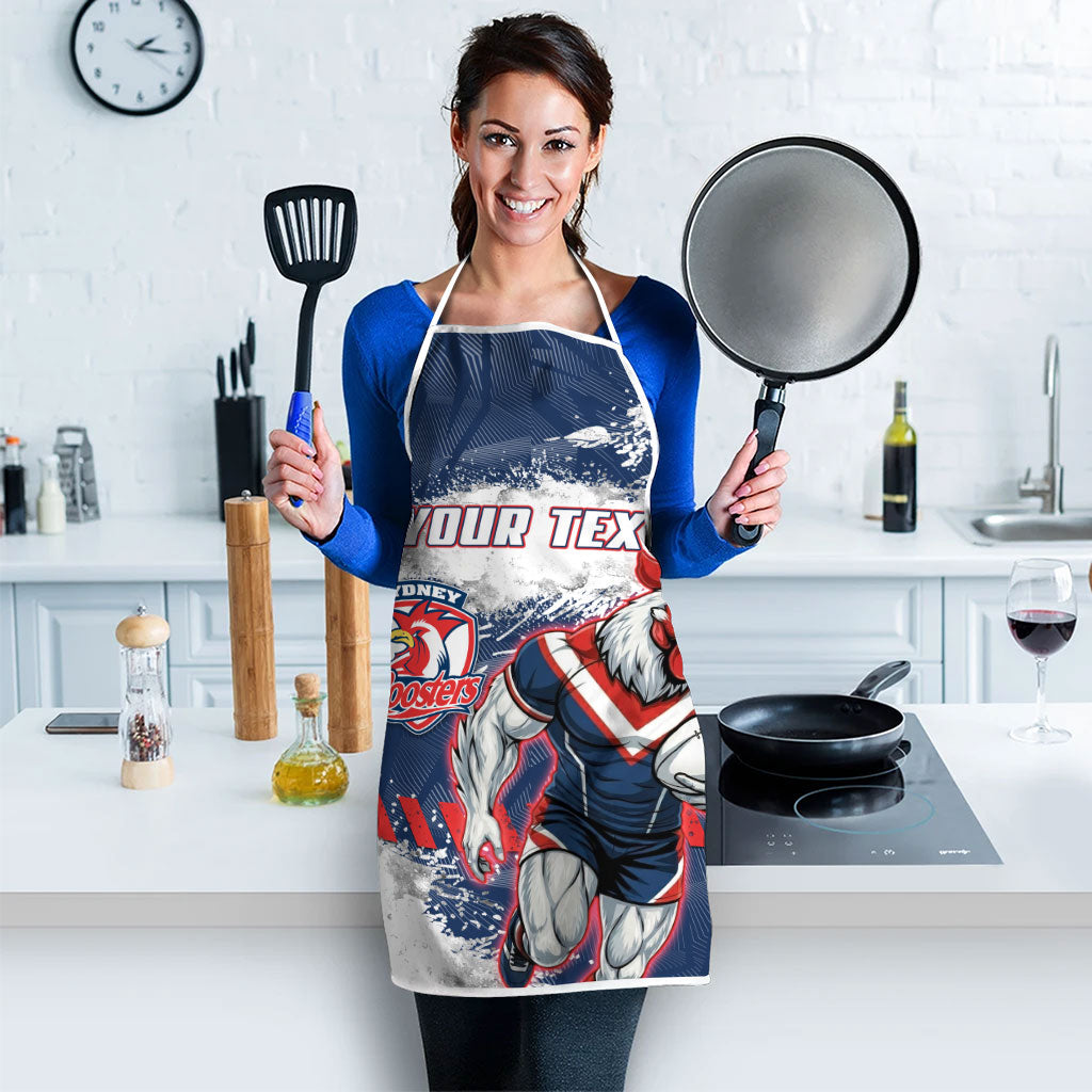 Personalized Sydney Roosters Rugby Apron Rooster Mascot - Sporty Splash Art Style