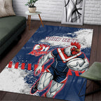 Personalized Sydney Roosters Rugby Area Rug Rooster Mascot - Sporty Splash Art Style
