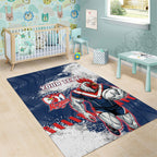 Personalized Sydney Roosters Rugby Area Rug Rooster Mascot - Sporty Splash Art Style