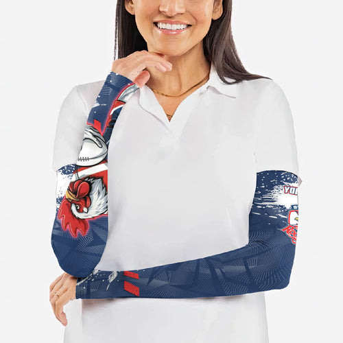 Personalized Sydney Roosters Rugby Arm Sleeves Rooster Mascot - Sporty Splash Art Style
