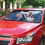 Personalized Sydney Roosters Rugby Auto Sun Shade Rooster Mascot - Sporty Splash Art Style
