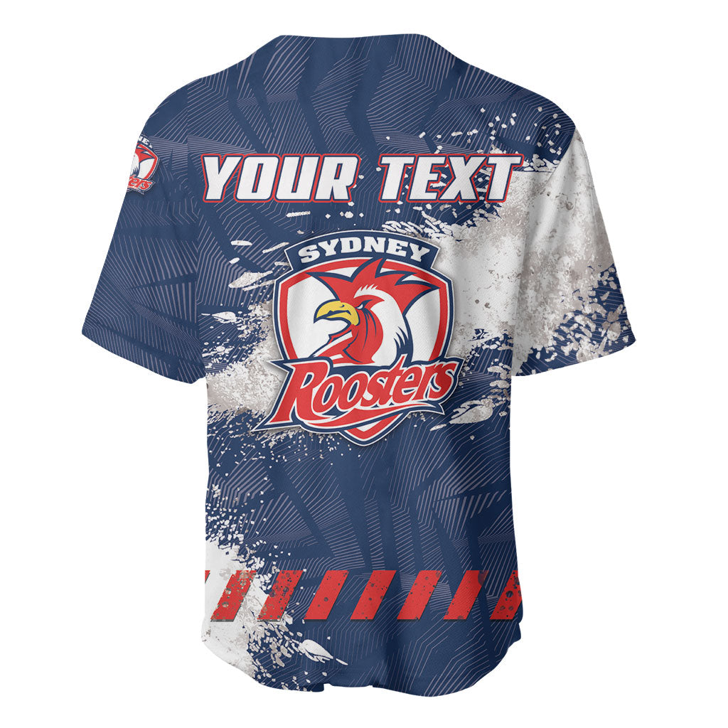 Personalized Sydney Roosters Rugby Baseball Jersey Rooster Mascot - Sporty Splash Art Style