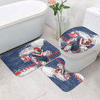 Personalized Sydney Roosters Rugby Bathroom Set Rooster Mascot - Sporty Splash Art Style