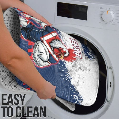 Personalized Sydney Roosters Rugby Bathroom Set Rooster Mascot - Sporty Splash Art Style