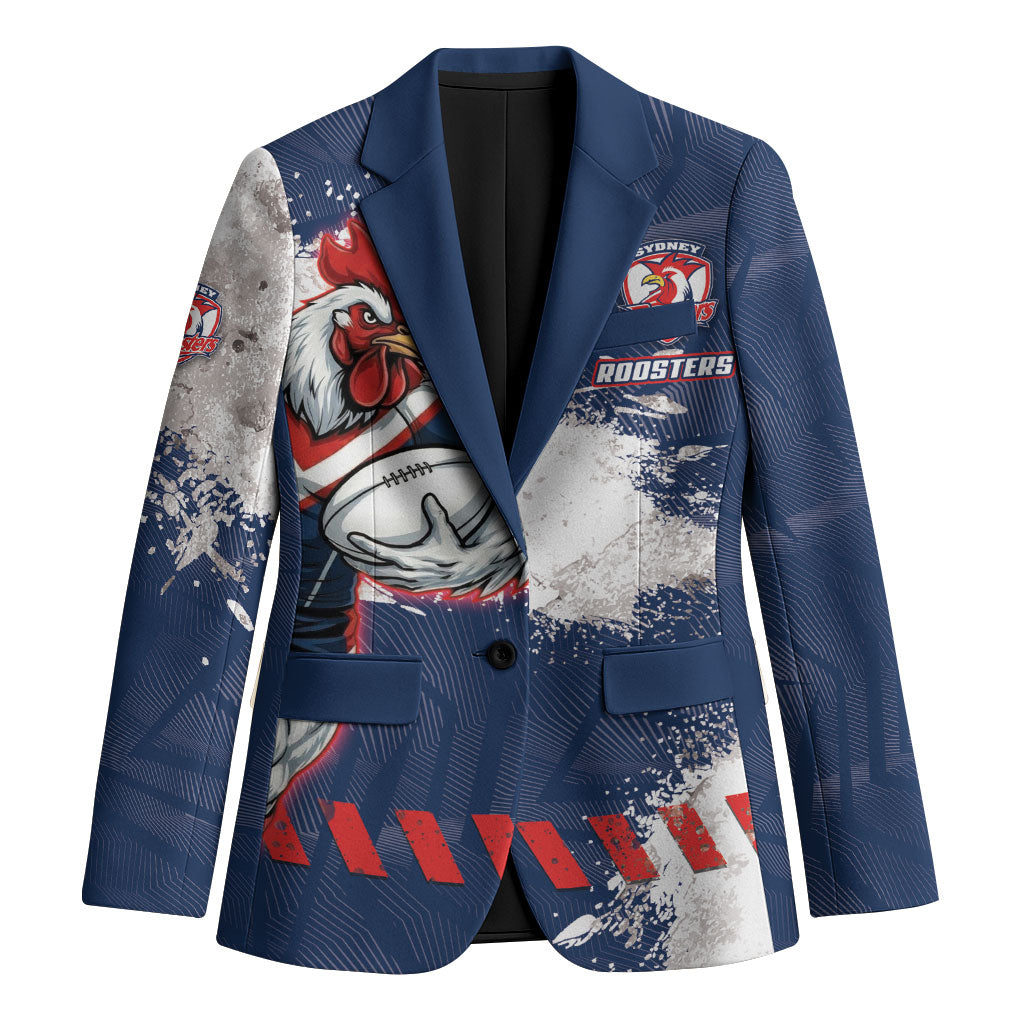Personalized Sydney Roosters Rugby Blazer Rooster Mascot - Sporty Splash Art Style
