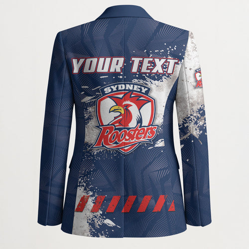 Personalized Sydney Roosters Rugby Blazer Rooster Mascot - Sporty Splash Art Style