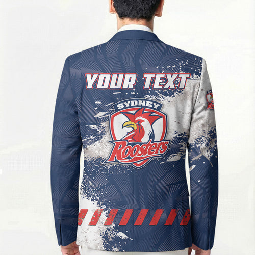 Personalized Sydney Roosters Rugby Blazer Rooster Mascot - Sporty Splash Art Style